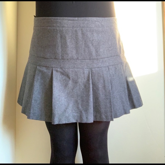 Warehouse Grey Wool Skirt - Picture 2 of 6